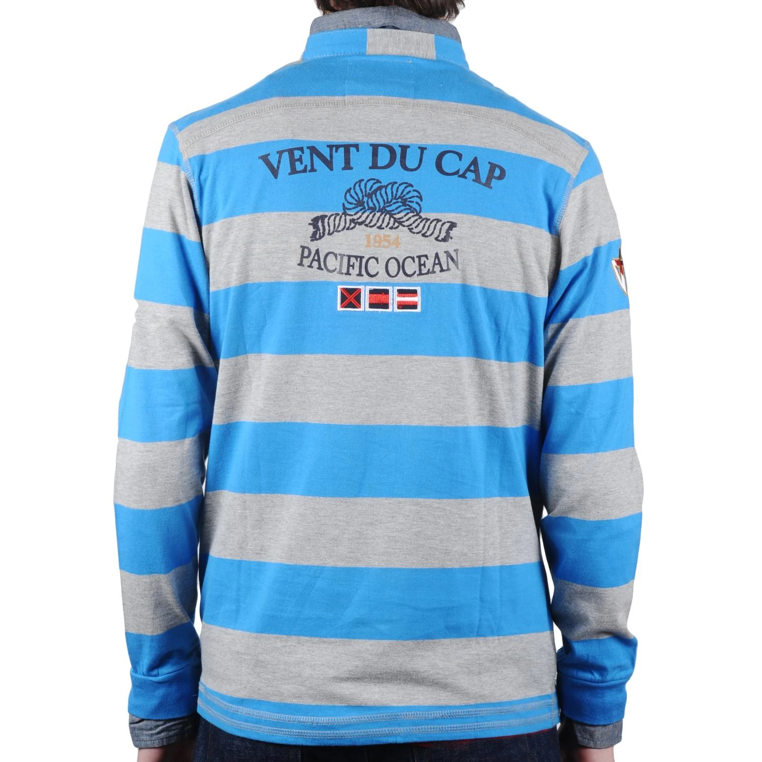 Polo Manches Longues Homme CRASTY Bleu 4 Polo Manches Longues Homme CRASTY Bleu – Image 2